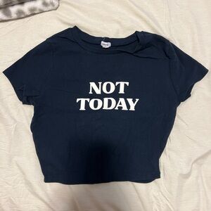 Garage Navy Crop Top - Not Today